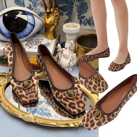 Leopard Print Miss Kg Ballet Pumps Ballet Flats Miss Kg Leopard